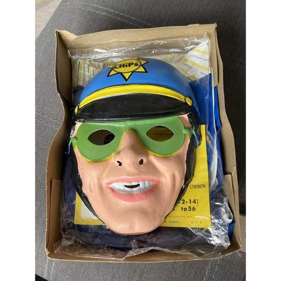 Ben Cooper Tv Halloween Costume & Mask - CHiPs Cops TV Show 1978 Large - Picture 3 of 10